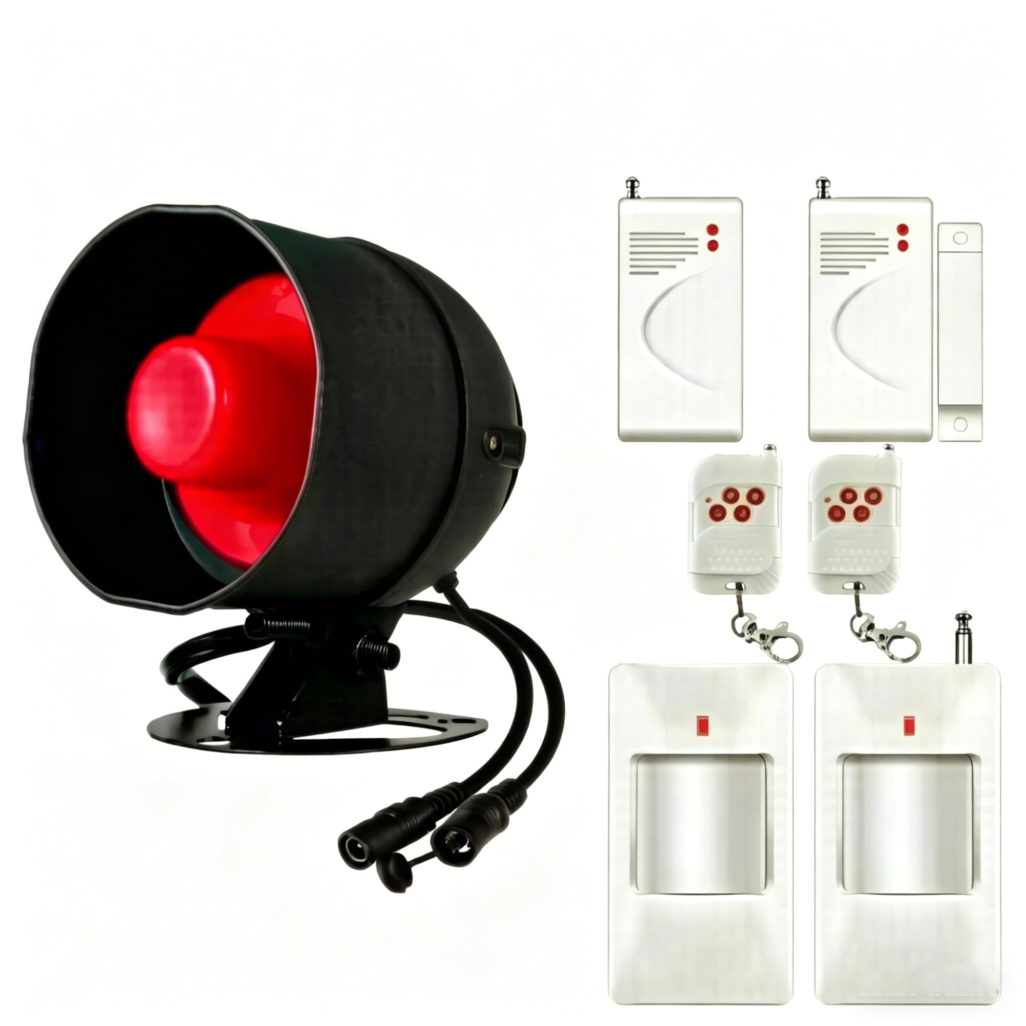 WiFi Alarme Maison kit Alarme Anti Intrusion, Sirène Alarme Exterieure 115 DB, Capteur D'Alarme De Porte, Alarme Detecteur De Mouvement Et TéLéCommande