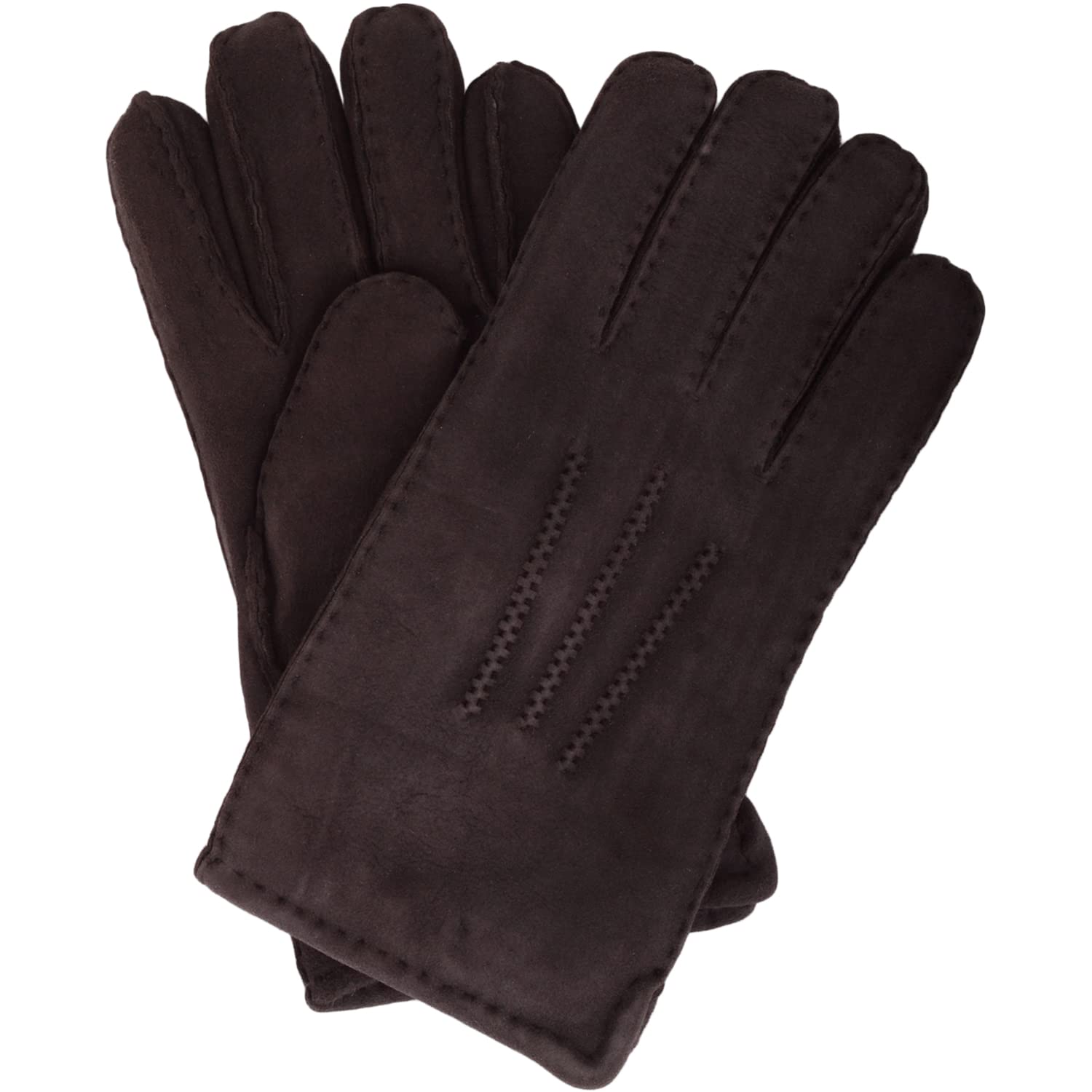 SNUGRUGS Men's Chester, Sheepskin Gloves, Brown, X-Large 10"