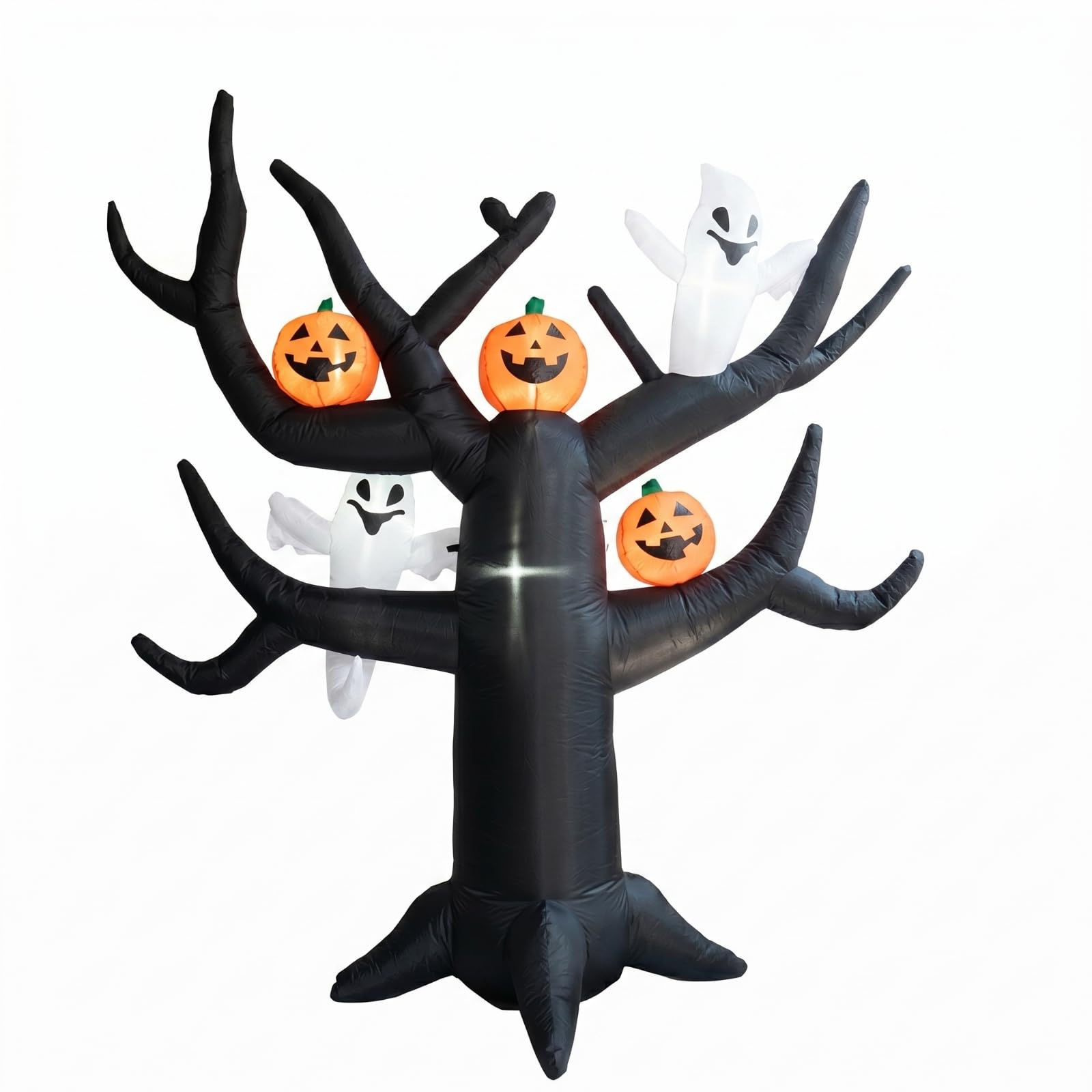 Déco Halloween lumineuse gonflable arbre fantôme pour illuminer votre jardin et le voisinage