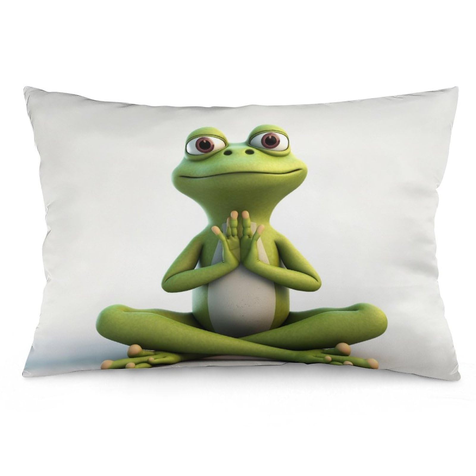 NTVOWPZO 2 Pack Decoration Throw Pillow Covers 16 "x24 Pillowcases Covers The Funny Frog Doing Yoga Pillowcases Modern Farmhouse Home Decor Sofa Cushions Covers for Couch Bed Living Room