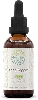 HerbEra Long Pepper B60 Alcohol-Free Herbal Extract Tincture, Concentrated Liquid Drops Natural Long Pepper (Piper Longum) Dried Pepper (2 fl oz)