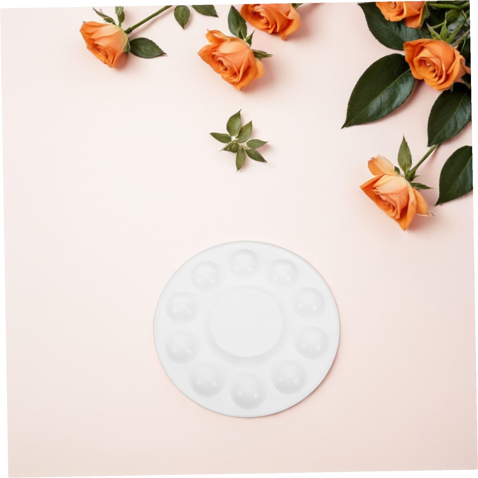Angoily 50 Pièces Plateau de mélange de Couleurs Plateau de mélange en Plastique Palette de Peinture Fournitures de Peinture Aquarelle White
