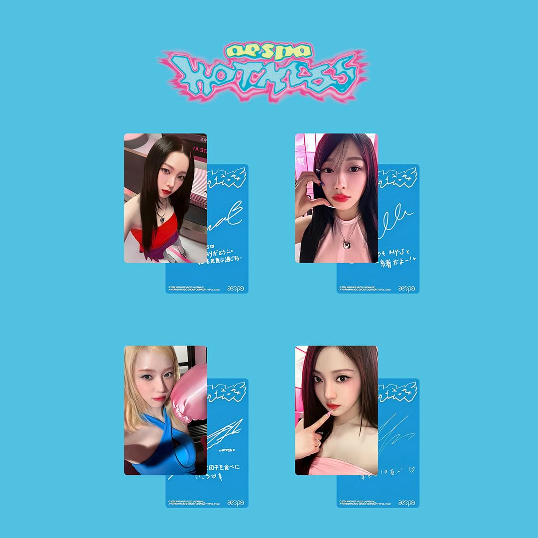 18 peças/conjunto aespa Photocard Japão Álbum Hot Mess Sorteio