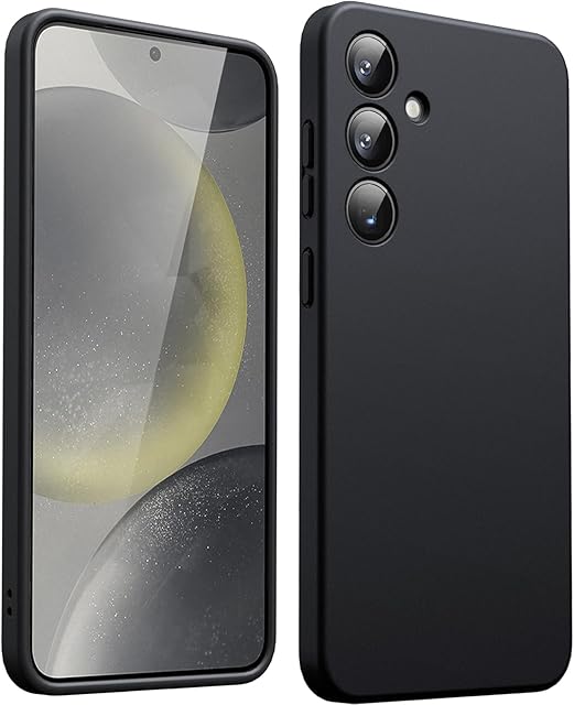 JETech Szczupły Pasować Etui do Samsung Galaxy S24 Plus 5G, Obiektywem Aparatu Pełna Ochrona, Miękka TPU Cienka Osłona Ochronna z Matowe Wykończeniem, Odporny na Wstrząsy (Czarny)