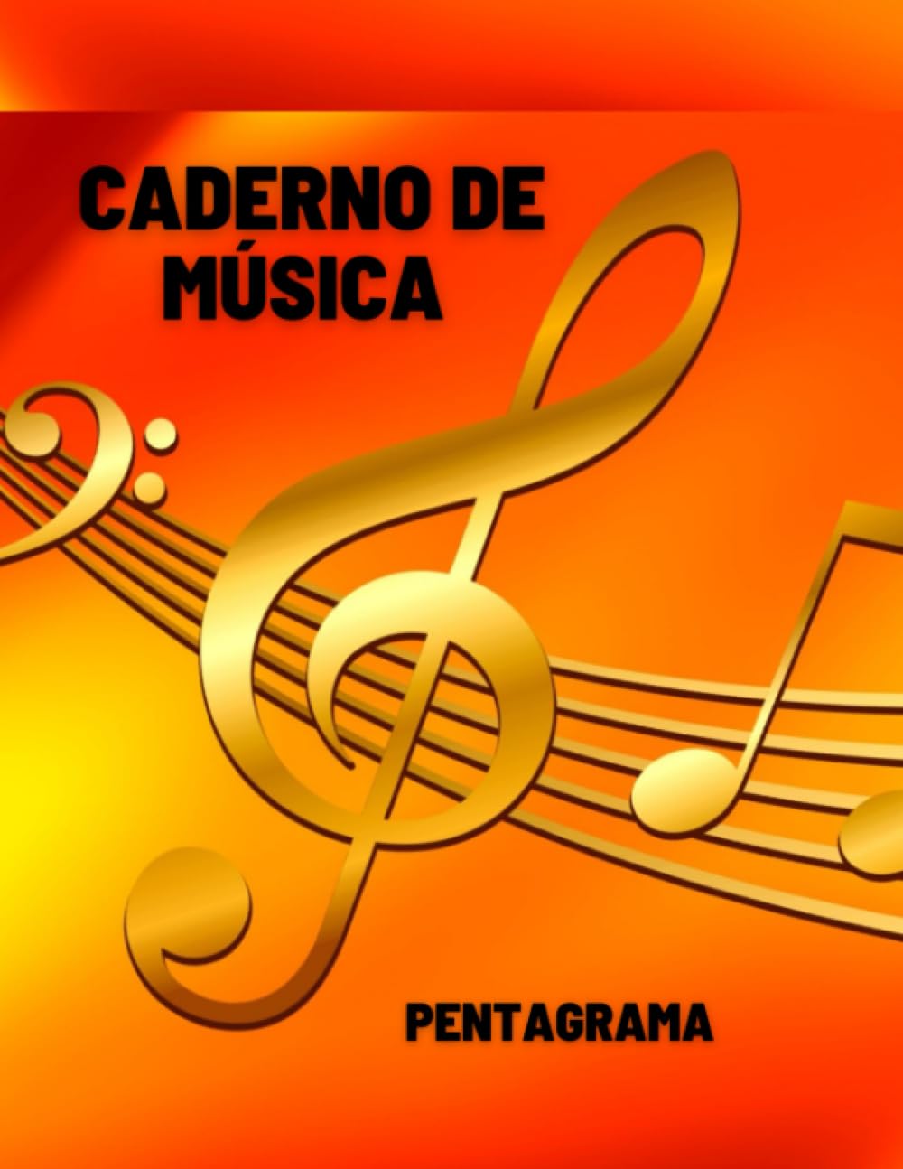 Caderno de Música Pentagrama: Grande Formato A4, 12 Pentagrama por Página com Índice e Espaço para Notas, Ideal para estudante.