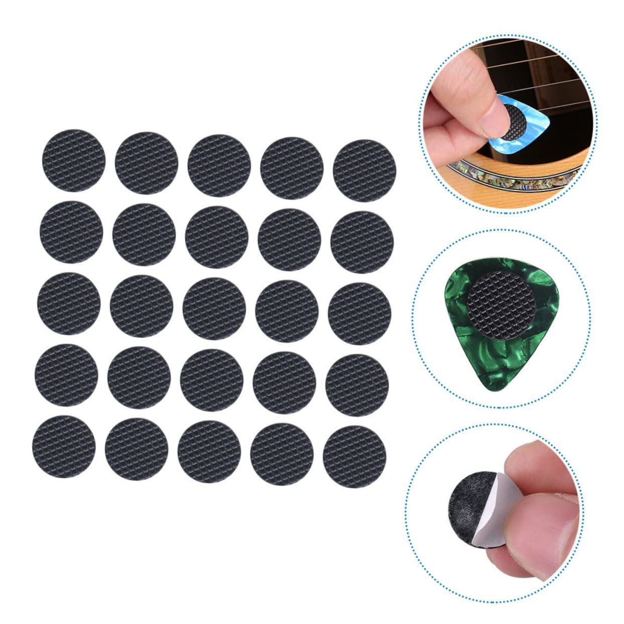 ibasenice 200piezas Empuñaduras De Goma Antideslizantes Para Púas De Guitarra Grips De Goma Para Púas Accesorios De Guitarra Para Músicos y Amantes