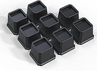 Vista 10 de Elevadores de cama resistentes de 2 pulgadas, elevadores de muebles para marco de cama, sofá, escritorio, silla, elevan hasta 1500 libras, juego