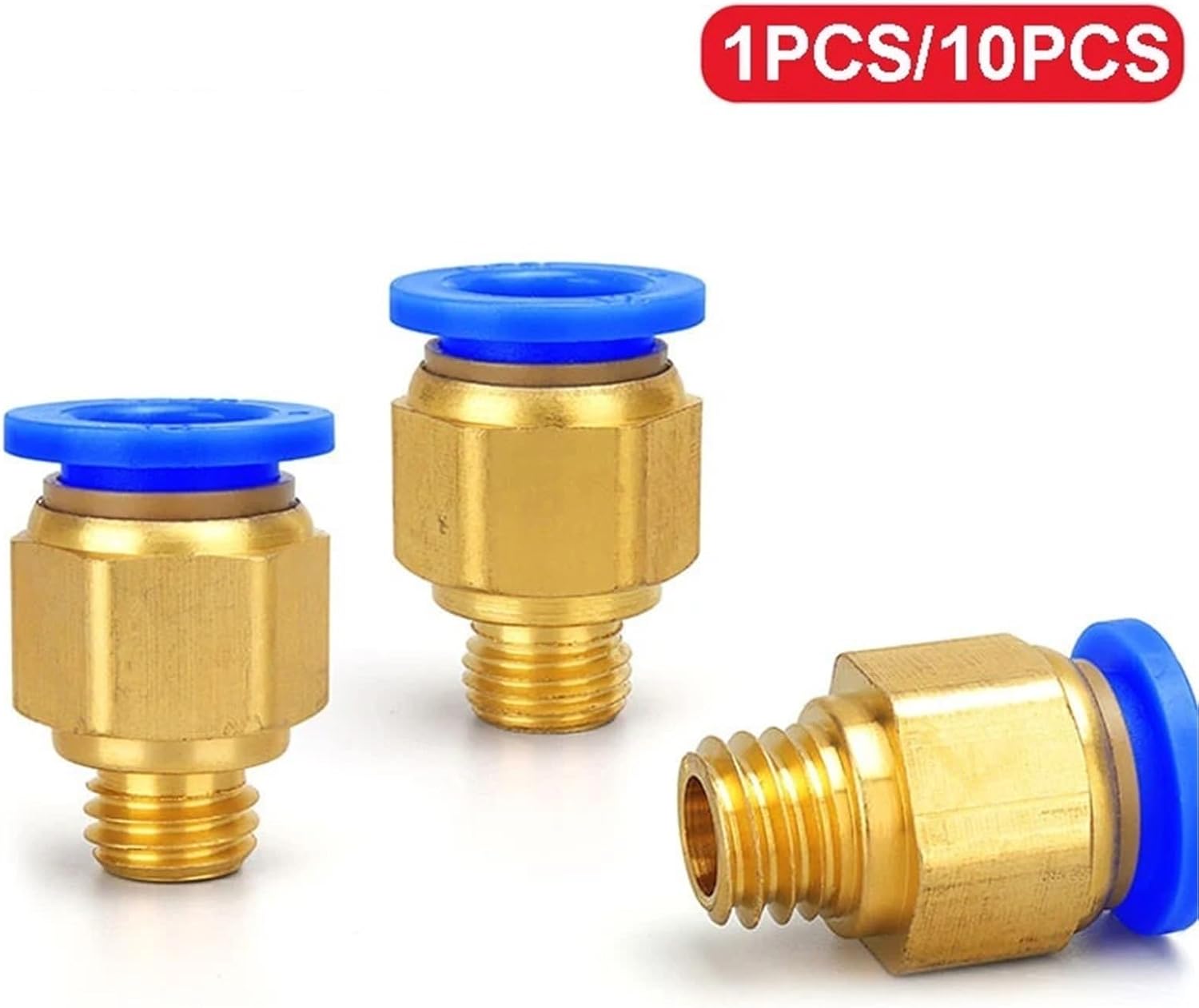 Pneumatic Air Connector Fitting PC PCF/PL/PLF 4/6/8/10/12mm Thread 1/8 1/4 3/8 1/2 1Pcs(6-03,PL)