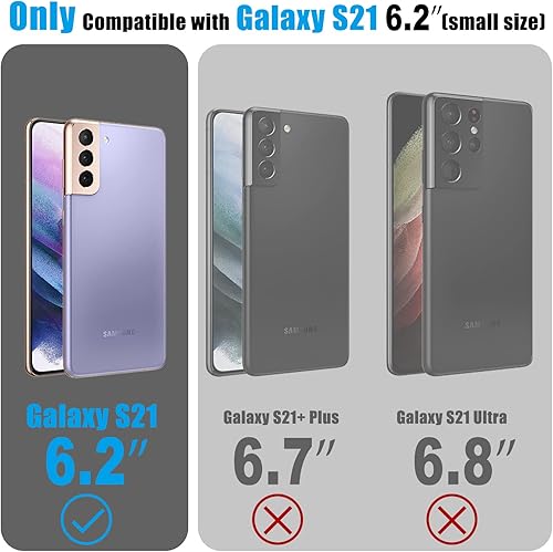 Miniatura 2 de ESDOT - Funda protectora para celular Samsung Galaxy S21, de grado militar, resiste caídas de 21 pies (probado), con diseños modernos, para niñas o