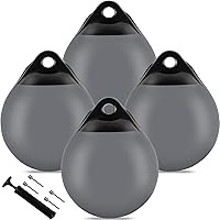 Vista 46 de Bolas de Boya de Barco de 10/12/15 Pulgadas, Boya de Ancla Flotante Redonda, Guardabarros de Barco Inflables de Vinilo, Boyas de Anclaje de Barco