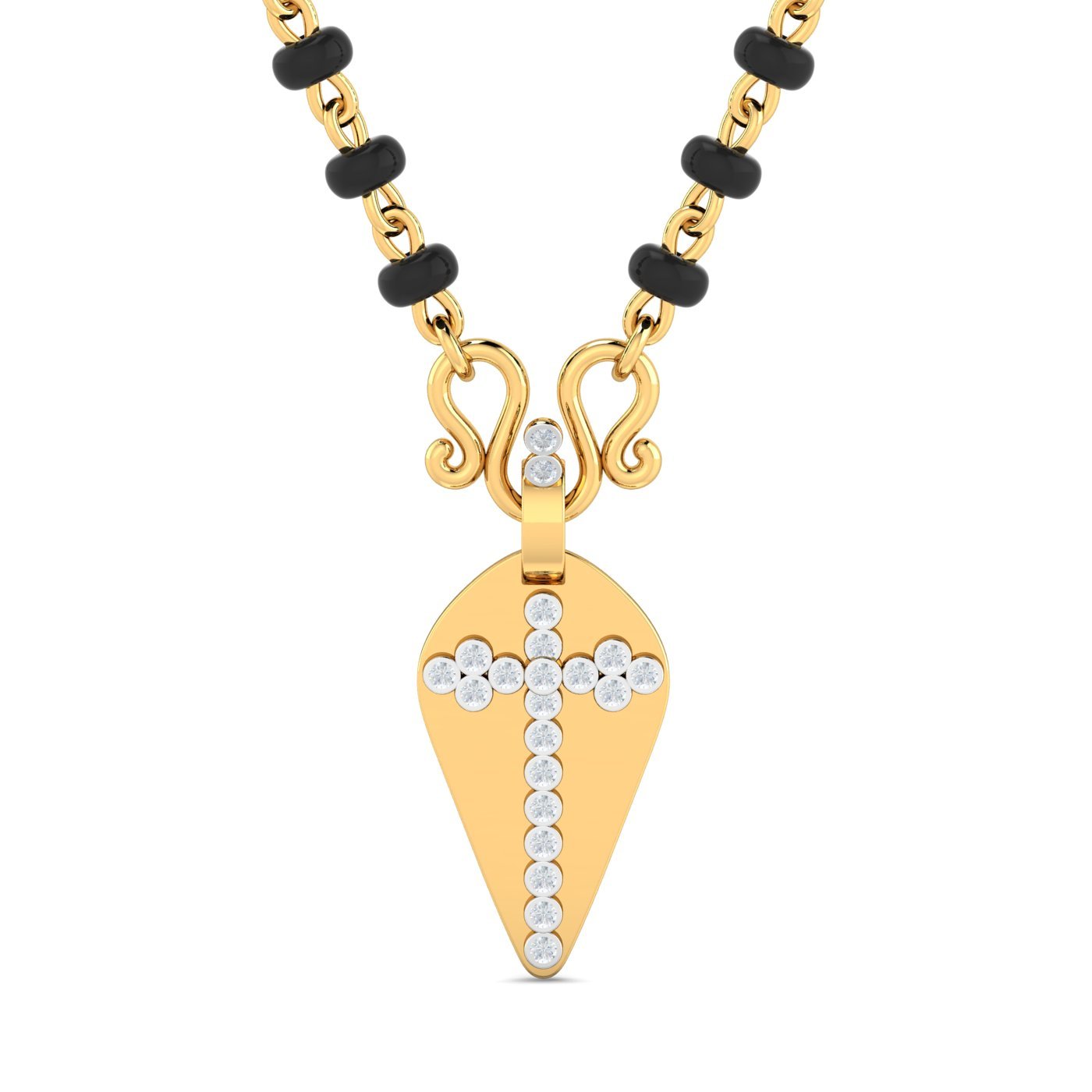 14KT Yellow Gold and Diamond Mangalsutra for Women