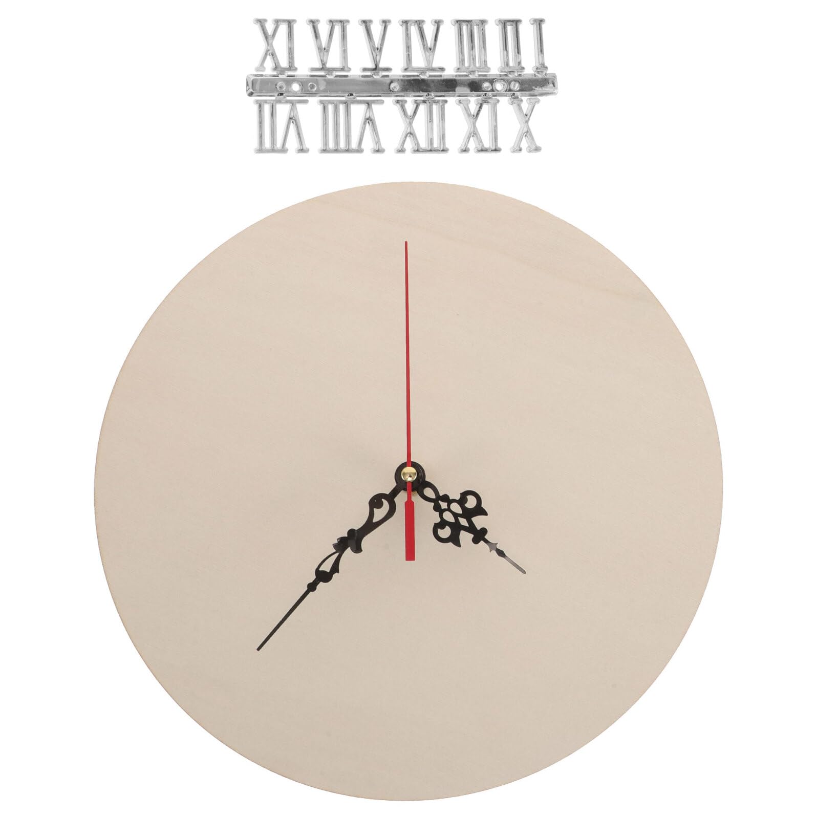 Esfera de reloj de madera en blanco para decorar tu oficina con un toque elegante
