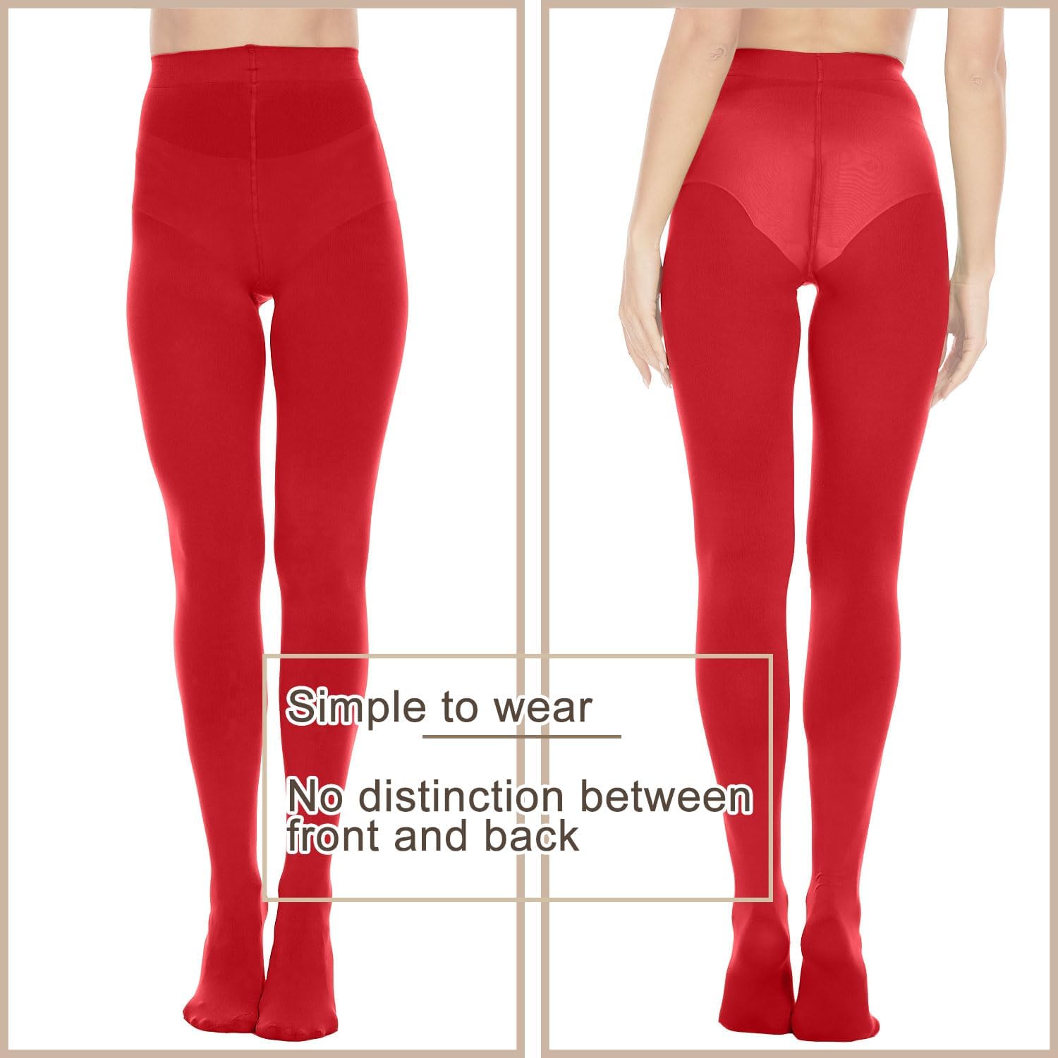 Citystl Opaque Black Tights for Women, 80D Solid Color Soft Tights, Control Top Microfiber Pantyhose for women - Image 5