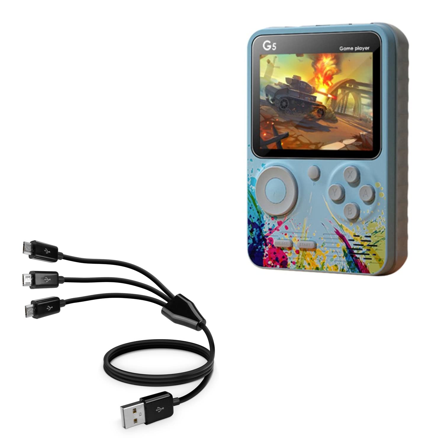 BoxWave Cable Compatible with CredevZone FC3000 (2.8 in) - MultiCharge MicroUSB Cable, Multiple Charging Cable Micro USB Cable for CredevZone FC3000 (2.8 in) - Black