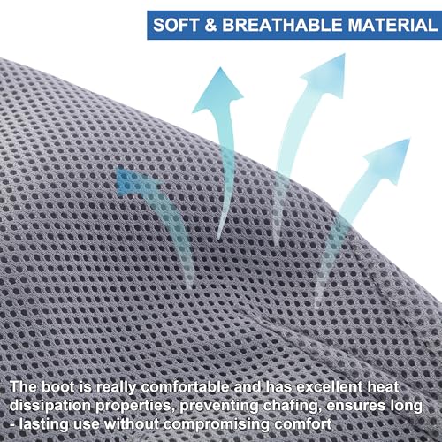 Image of LEAFOREST Horse Fly Boots Set of 4 - Non Slip Leg Protection for Donkey Mini Pony Draft, Breathable Mesh Fly Boots for Pasture & Barn Use Grey Cob