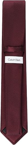 Vista 3 de Calvin Klein mens Gingham Pattern Necktie Borgoña Gingham