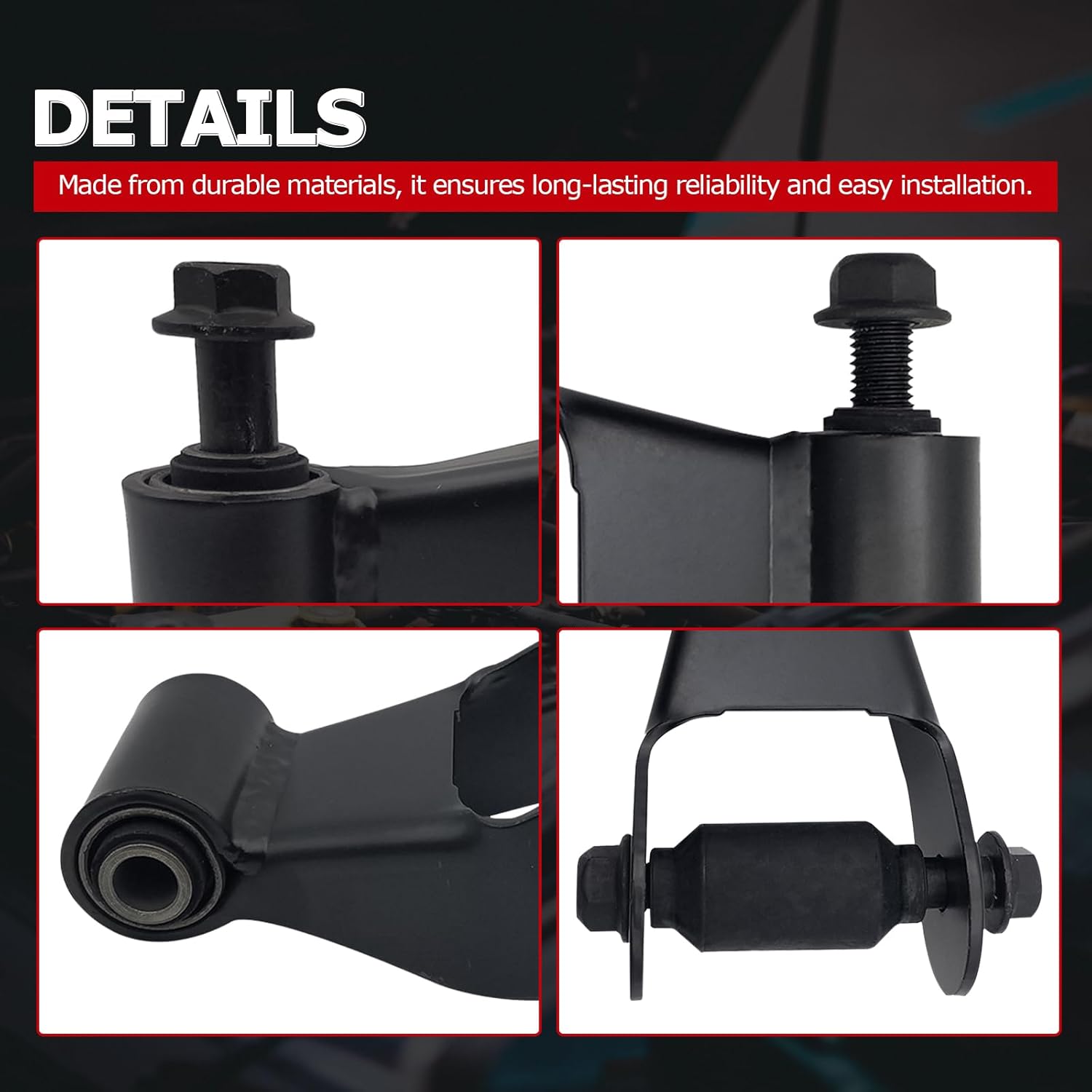 1ST 1 Pair Rear Leaf Spring Shackle Kit, for Ford 1997-2003 F-150 Truck 2004 Heritage 1997-1999 F-250 Truck 2009-2010 Ranger, for Lincoln Blackwood 2002, Repalces OE 722-019 F65Z5776DB (2PCS)