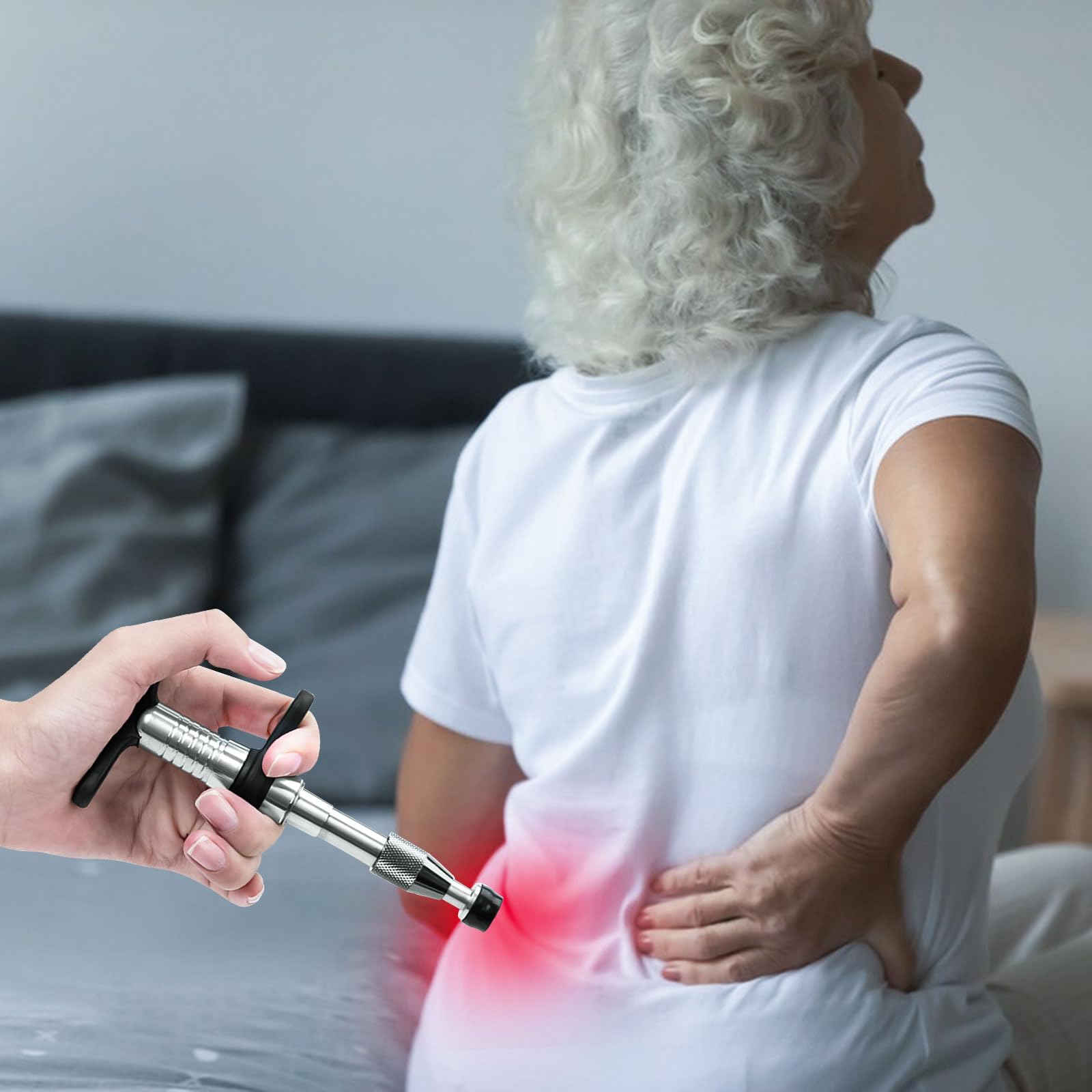 Chiropraktik-Korrekturwerkzeug, 80-280N Manuelle Wirbelsäule Chiropraktik Einstellwerkzeug Manuelles Wirbelsäulenmassagegerät Chiropraktik Einstellpistole für Nacken Rückenschmerzen Linderung