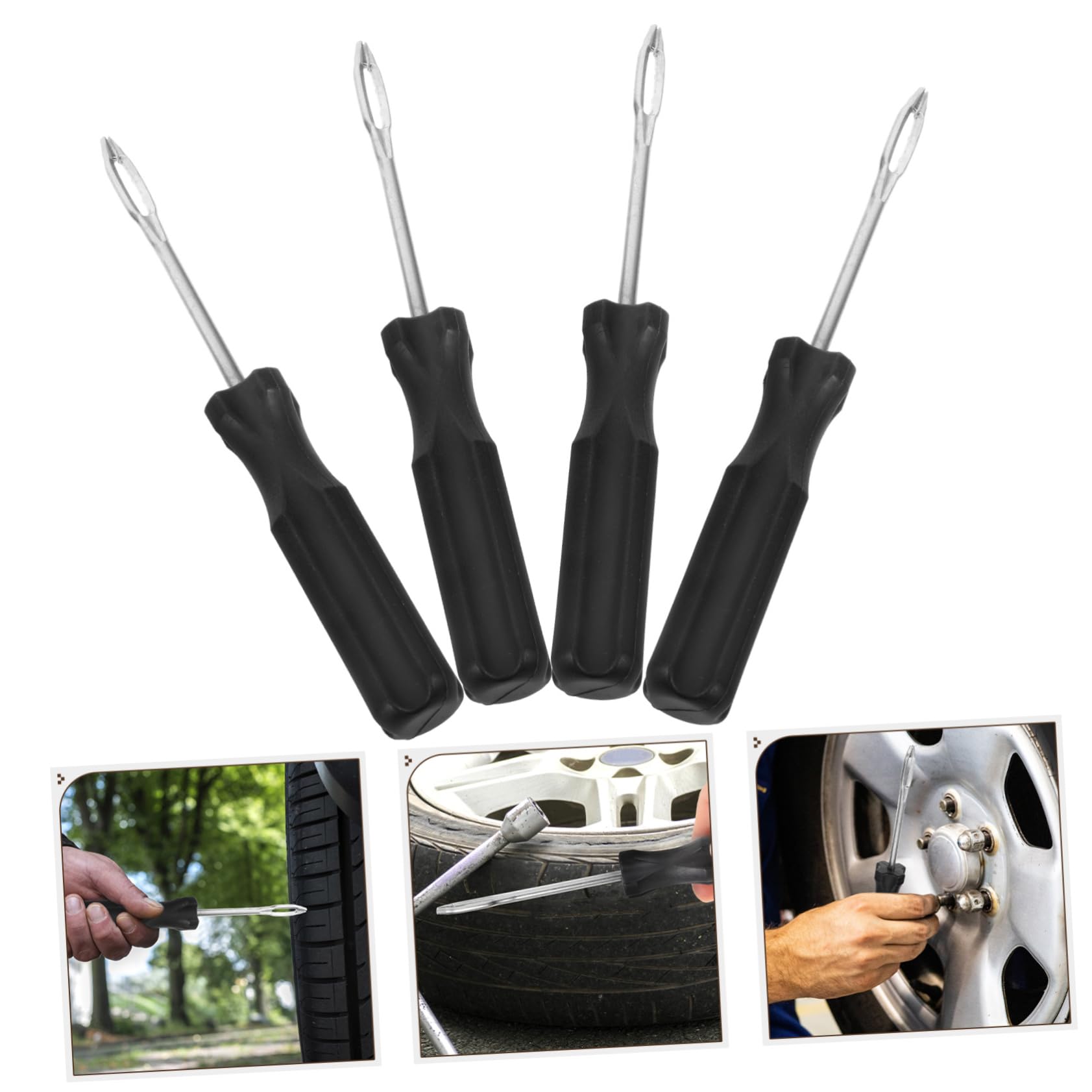 5 Sätze Teiliges Reifenreparaturset Für Auto Und Atv Heavy Duty Flickenwerkzeug Mit Vakuumfunktion Zur Schnellen Reparatur Von Reifenpannen 4 Stück * 5