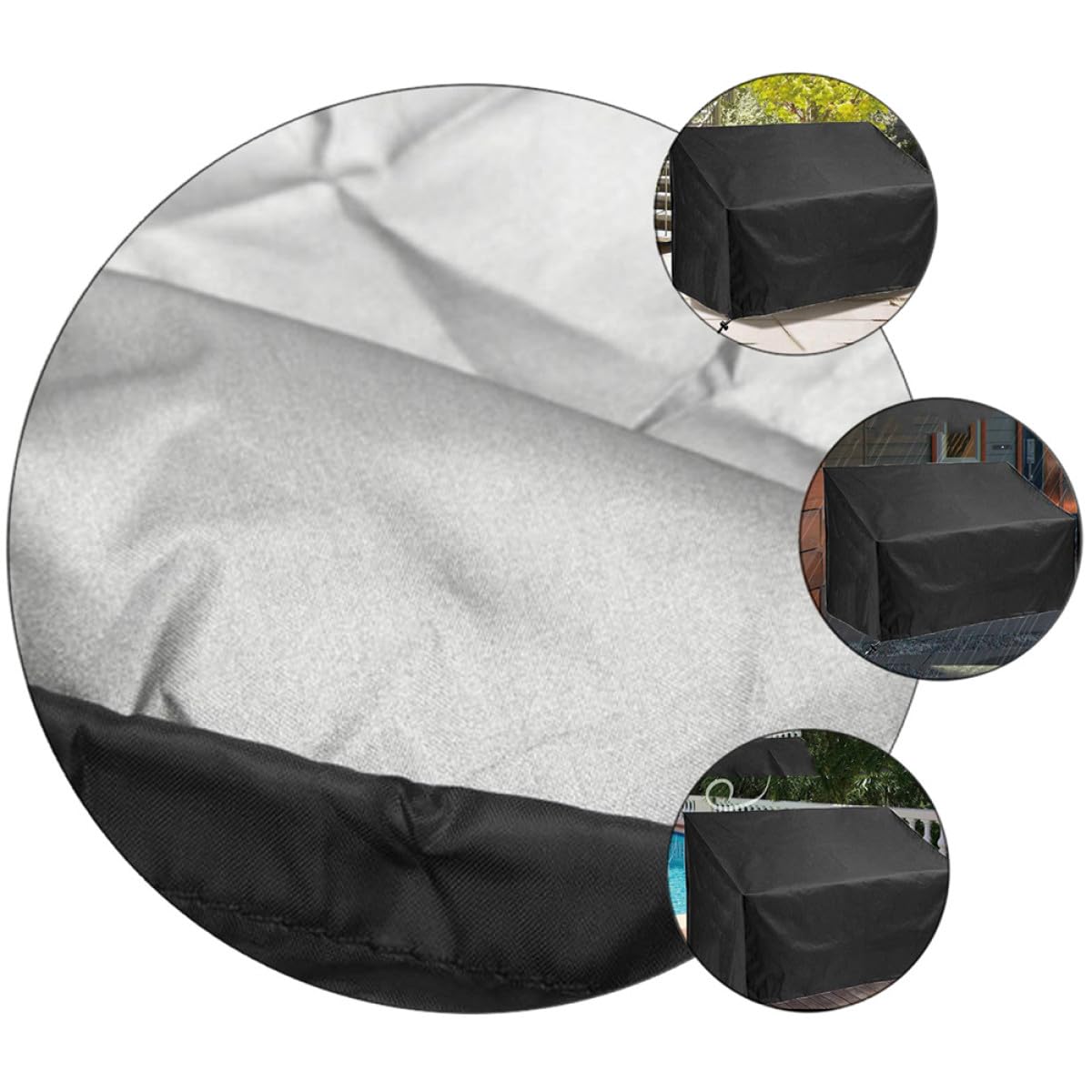 TOYANDONA Copertura Protettiva per Panchine da Giardino Nero Oxford Antirughe Anti-uv per Mantenimento Esterno