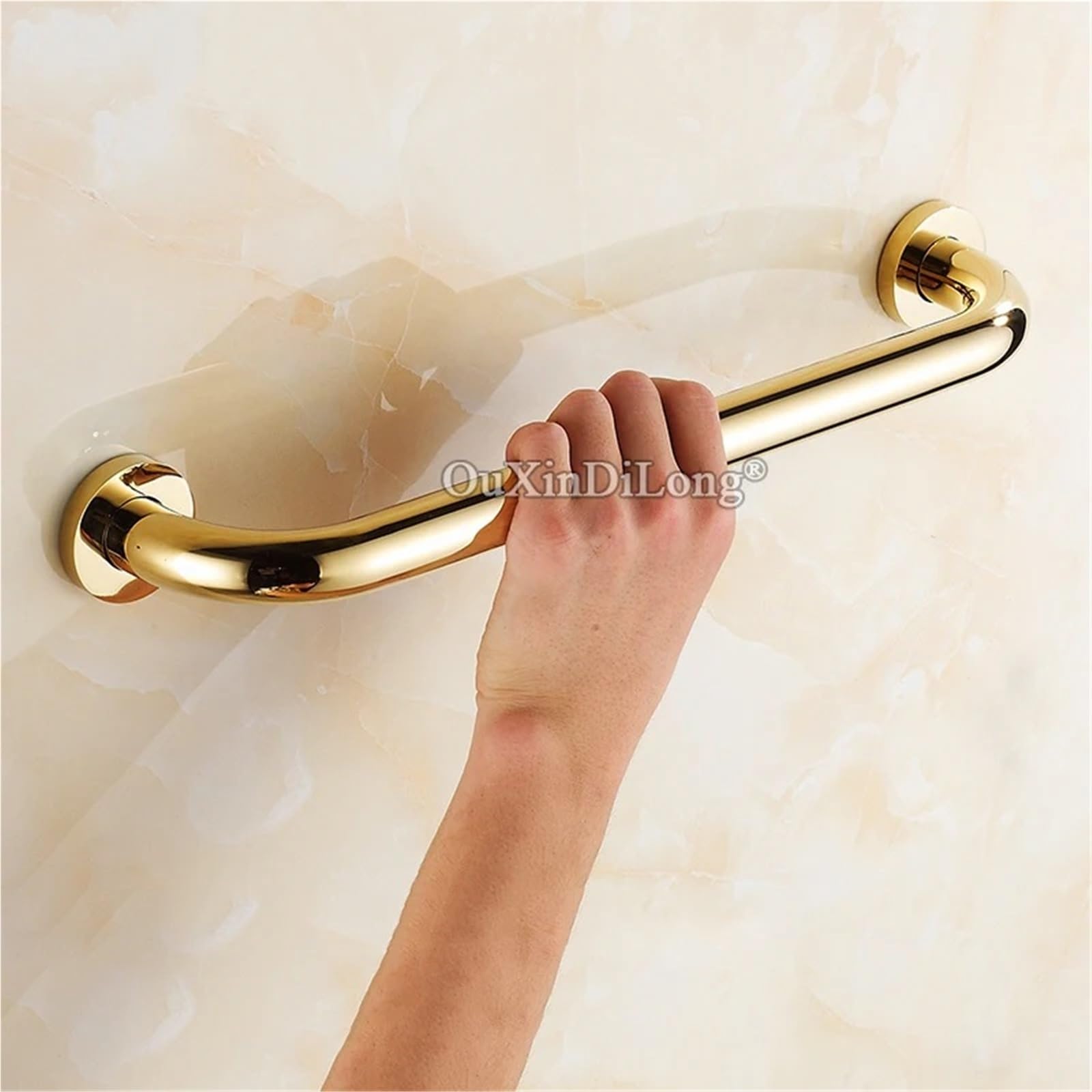 Barras de Apoyo para baños Baño Bañera Inodoro Pasamanos Barra de Agarre Cabina de Ducha Asa de Apoyo de Seguridad Recta Toallero(Length 520mm)