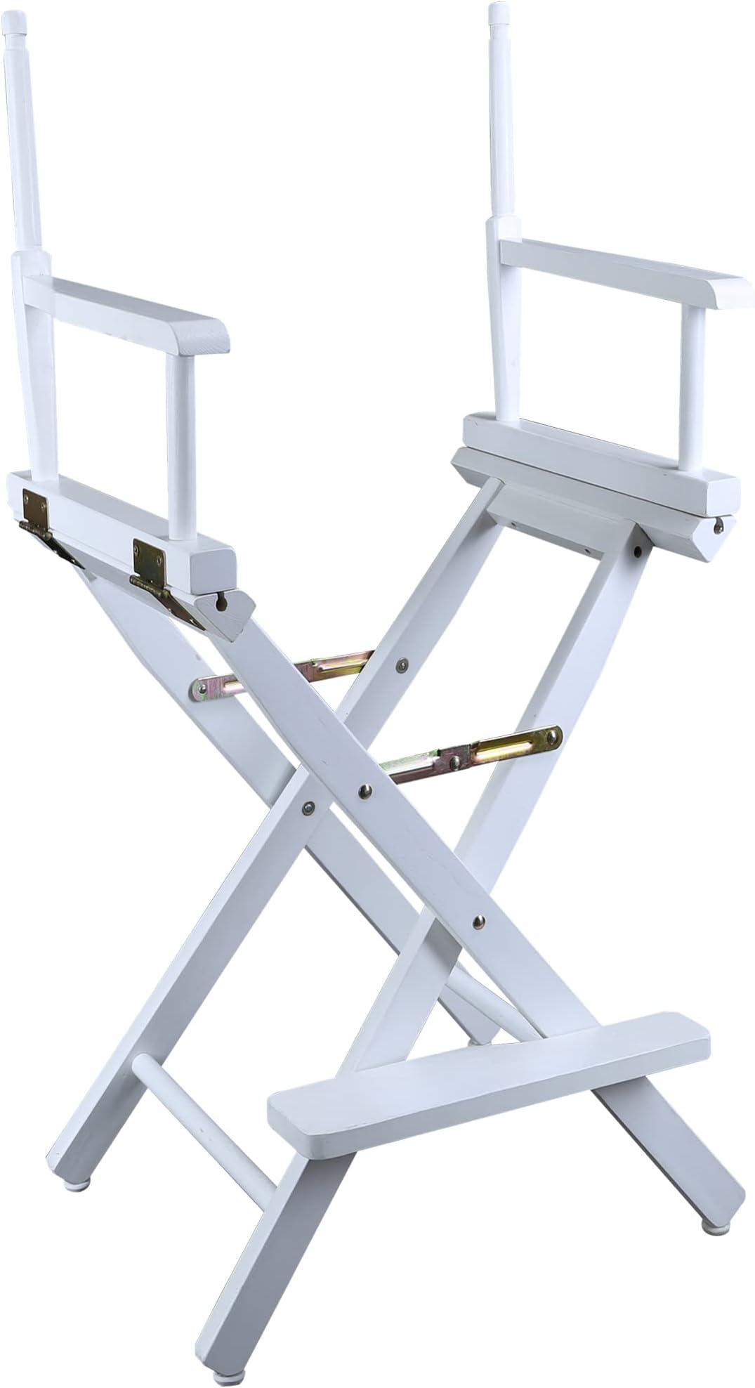 30-Inch Director Chair, White Frame