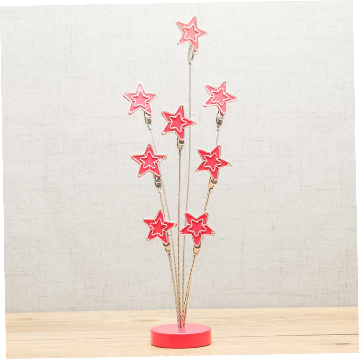 Gadpiparty Star Memo Clip Holder Stainless Steel Photo Frame Stand for Notes Menus Table Numbers Unique Star Design for Weddings Birthdays Office Home Decor