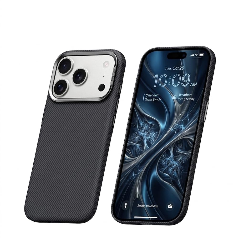 for iPhone 18 Pro Max Case 17PM with Magnetic Camera Control, Fit for MagSafe, Kevlar Tex…