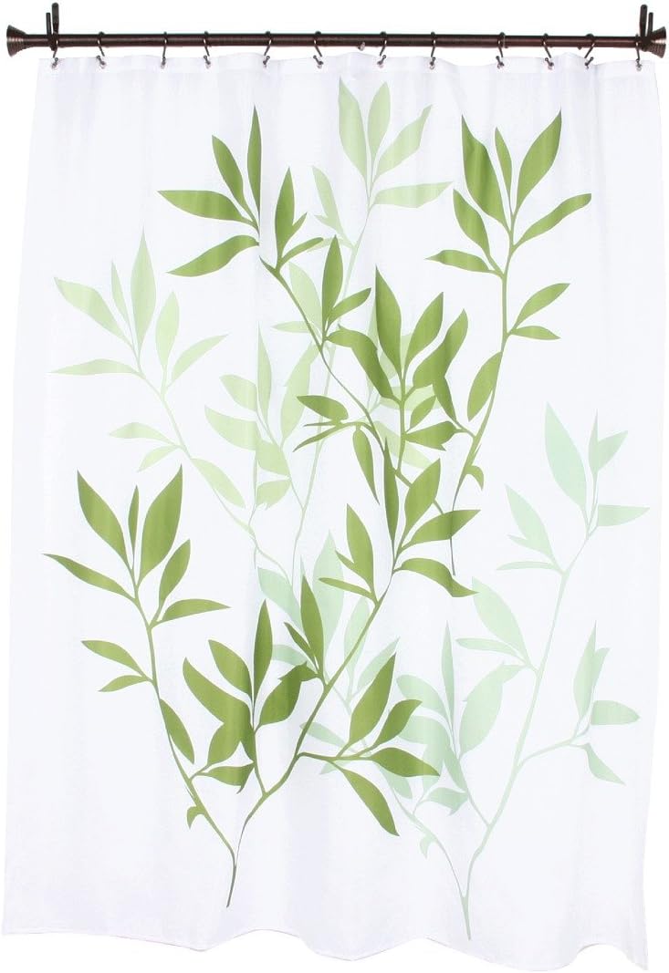 InterDesign Leaf Print Polyester Shower Curtain