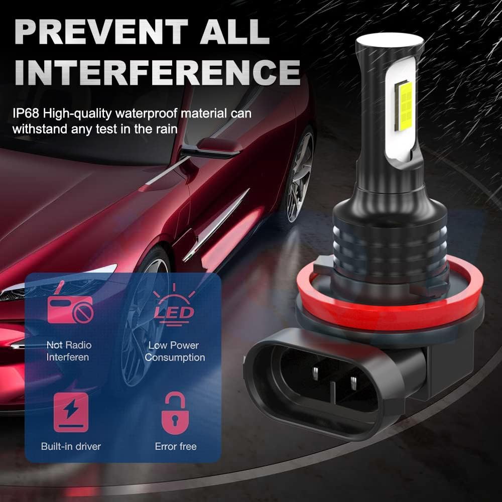 Front Bumper Driving H11 Fog Light halogen lampshade,Left & Right Fog Lights Assembly Replacement Fit For Ford Transit Connect 2011-2017,Ford Fusion 2013-2016,For 2011-2015 Ford Explorer,2pcs.