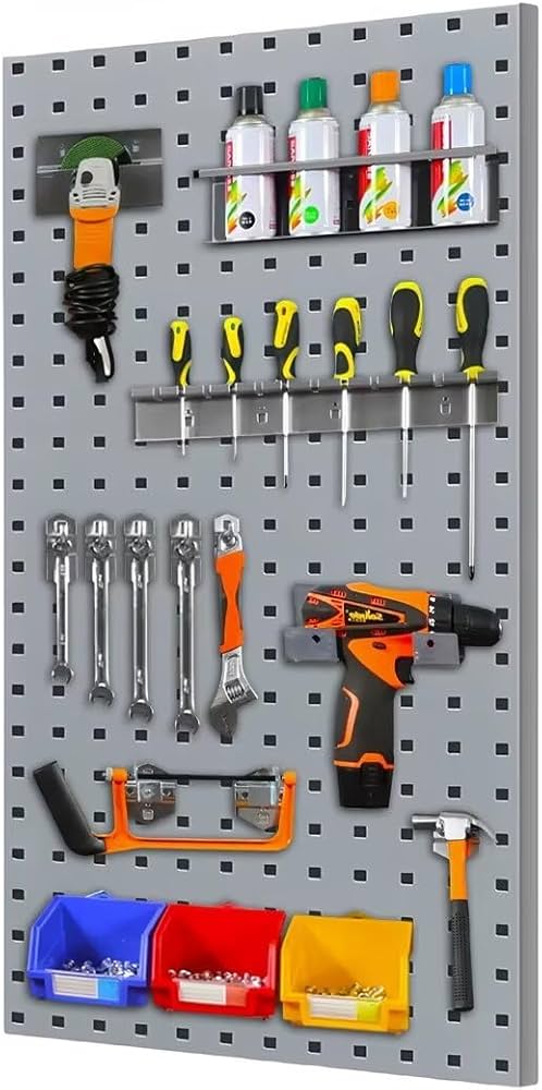 Amazon.co.jp: MIMIER 有孔ボード スチール パンチングボード シルバー