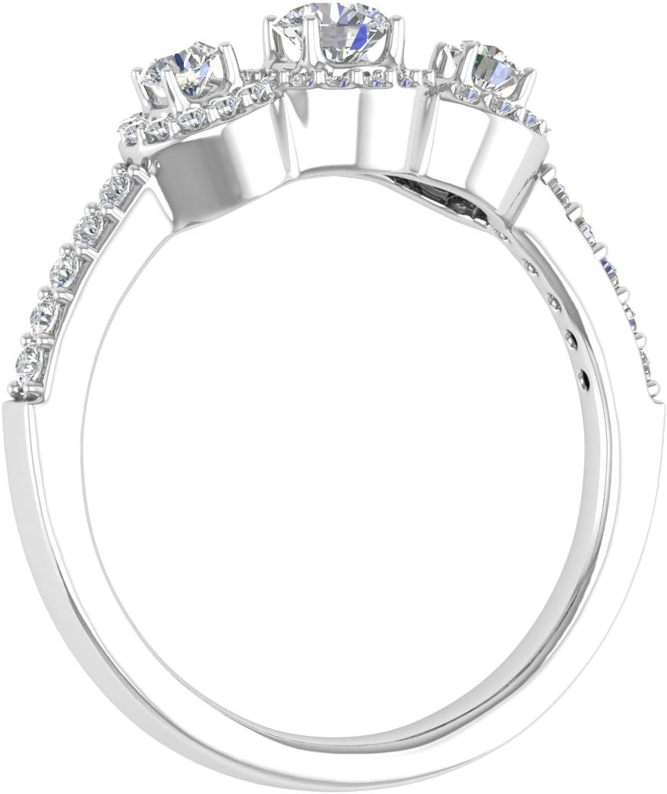 1/2 Carat Diamond Engagement Ring in 14K Solid Gold (I1-I2 Clarity)