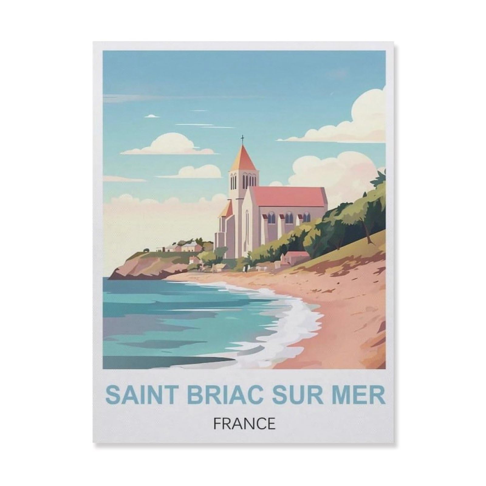 Funny Metal Tin Signs，Saint Briac Sur Mer France(20x30cm）