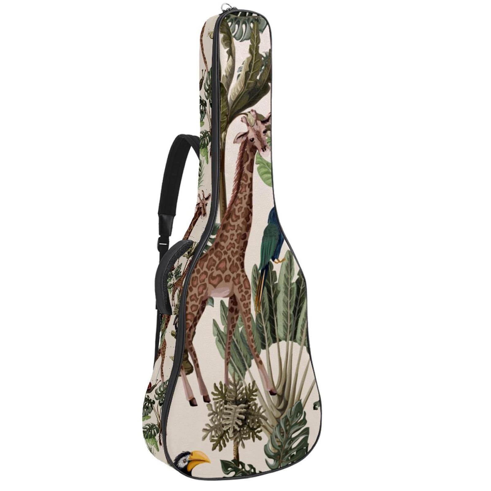 Funda Para Guitarra Eléctrica Loro Caracol Jirafa Bolsa Guitarra Acolchada 6Mm Tela Oxford Impermeable Para Guitarra Acústica Y Clásica 40 41 Pollici