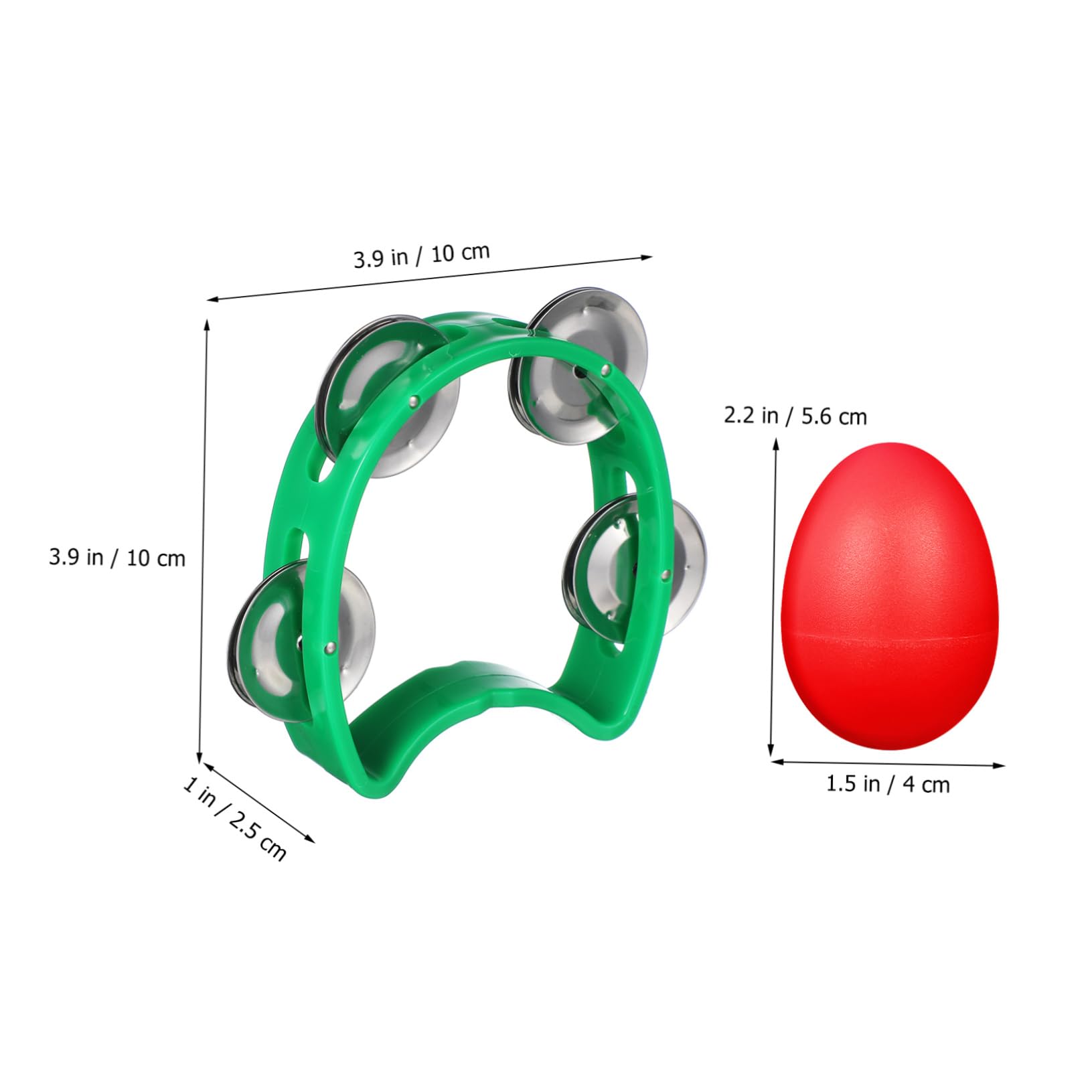 JOINPAYA Piece Adult Tambourines Bulk Set Plastic Handheld Percussion Instruments for Music Classes Boys and Girls Toddlers Half Moon Shakers