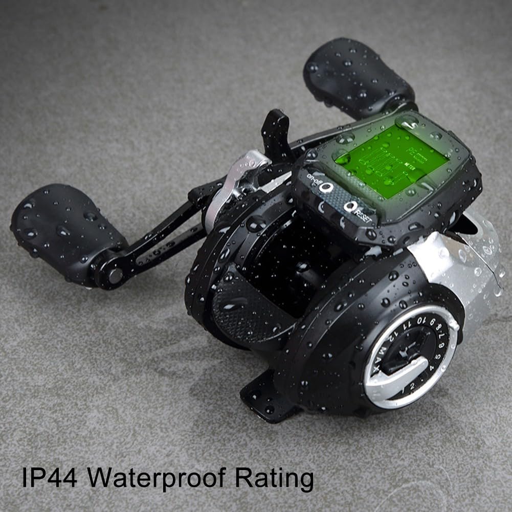 Moulinet Baitcasting Numérique 7.2:1 Avec Alarme De Touche Et Compteur De Profondeur – Rechargeable