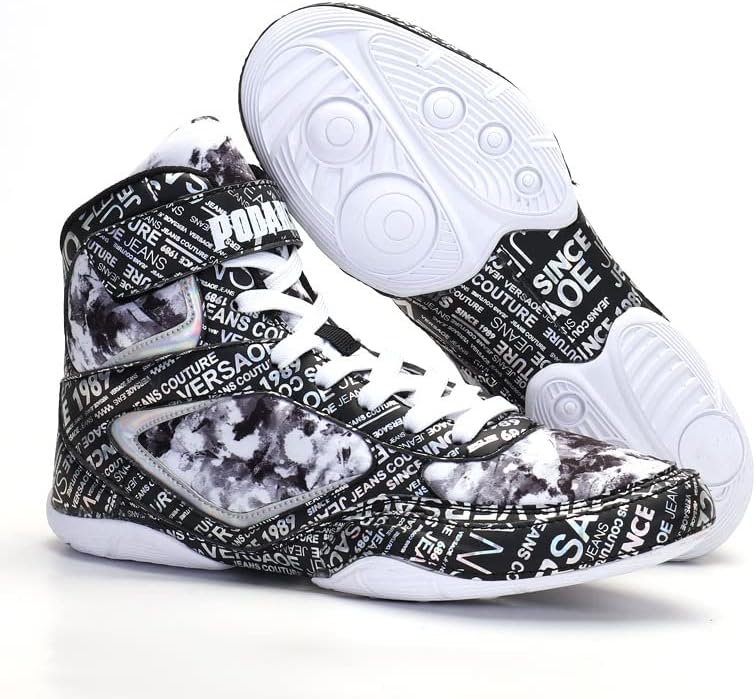 男性女性ボクシングシューズ軽量アンチスキッドフィットネススニーカージムスクワットレスリングのための通気性緩衝液 メンズ ボクシングシ