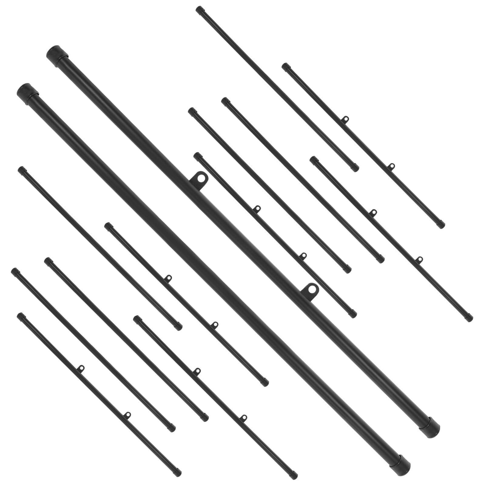 SHINEOFI Set 10 Pezzi Ganci per Poster in Abs Nero 53 Cm Tasselli e Clip per Appendere Stampe, Cornici da Parete, Opere D’arte Accessori per Appendere Poster e Pergamene Domestici