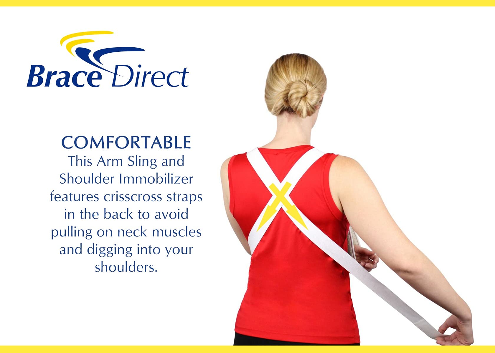 Adjustable Foam Arm Sling Shoulder Immobilizer Use While Sleeping