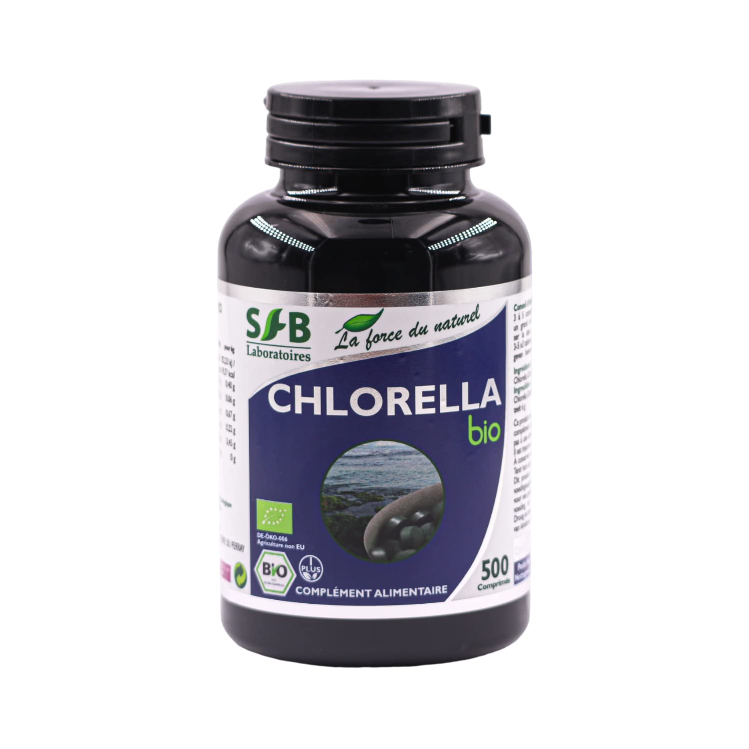 SFB Laboratoires - Chlorella Bio - Renforce le Système Immunitaire - Favorise la Détoxication - Améliore la Digestion - Réduit l'Inflammation - 500 comprimés