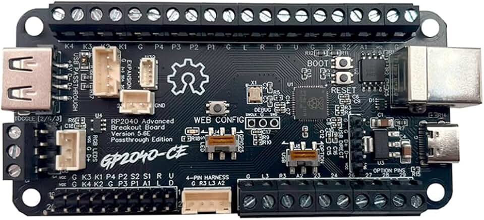 SZJLMKJ Placa De Controle Jogo Luta Advanced Breakout, Edição Usb Passthrough, Pico Fighting Integrado Para Pc Ps4 (Somente Placa)
