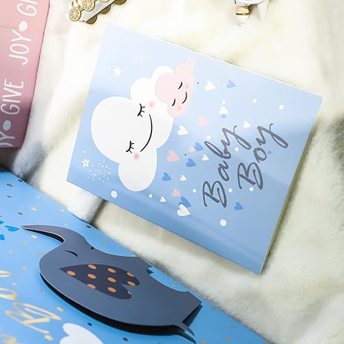 Miniatura 5 de MAYPLUSS Bolsa de regalo grande de 13 pulgadas con tarjeta de felicitación y papel de seda para baby shower (confeti colorido) - Bebé niña