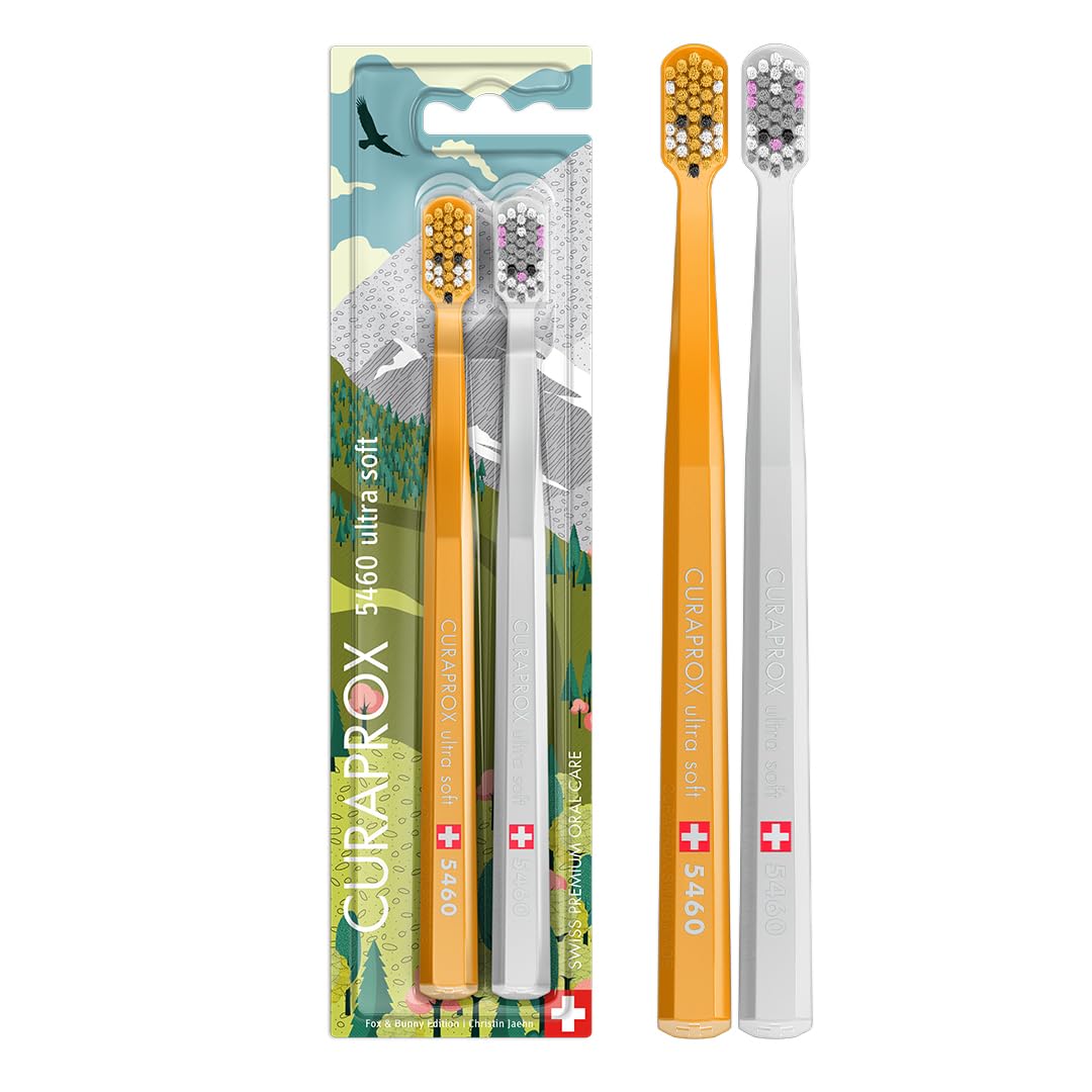 Curaprox CS 5460 Duo Fox and Rabbit Edition 2024 (Orange, White)