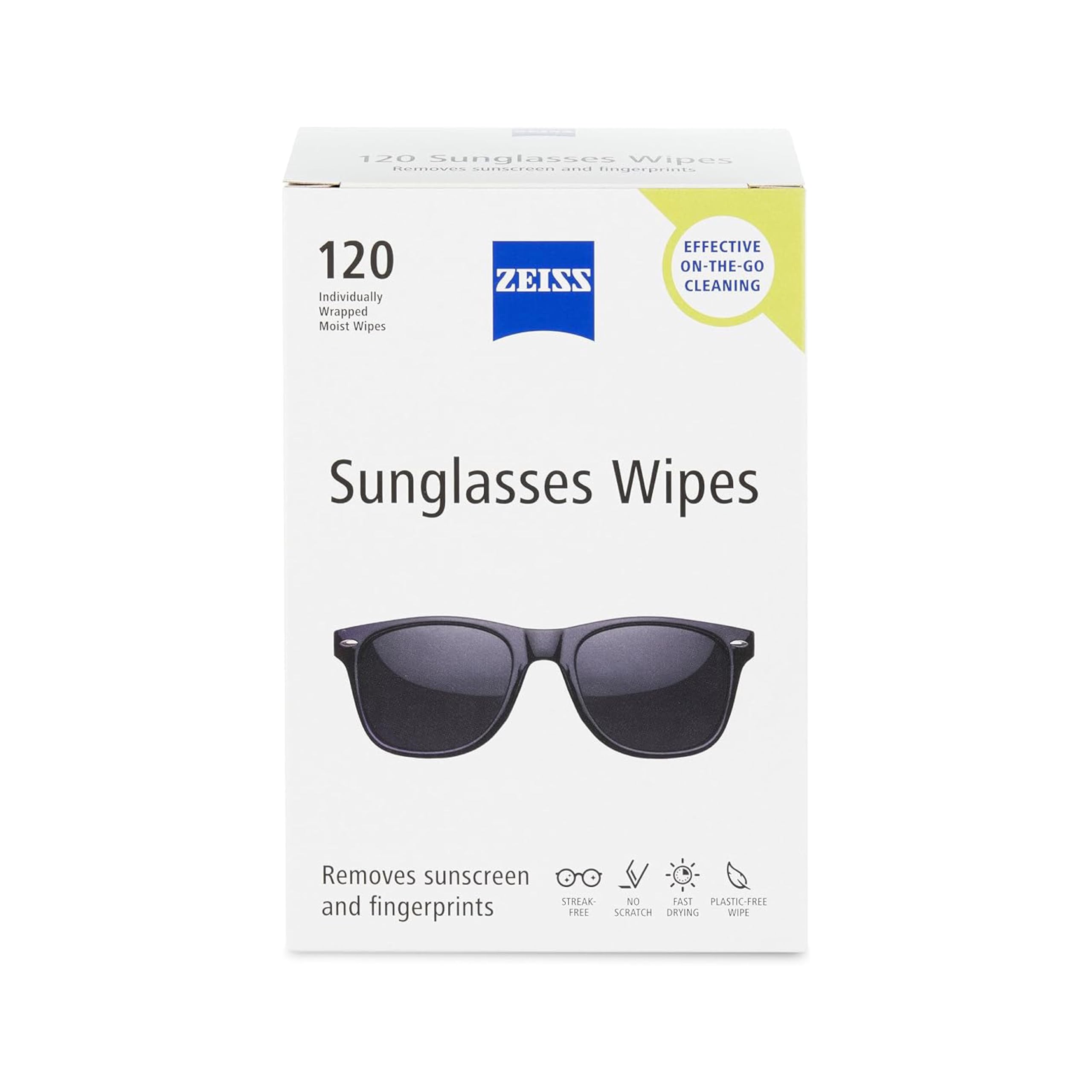 ZEISSPre Moistened Sunglasses Cleaning Wipes 120 Count