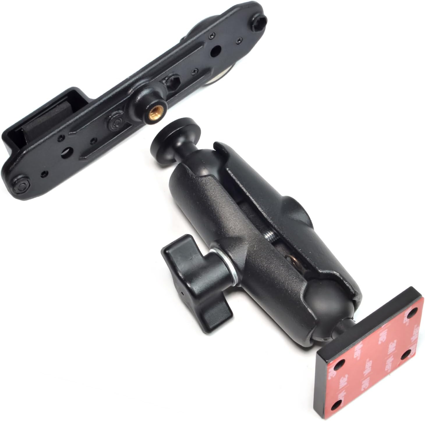 HYS Duty Drill Base Tablet Holder Mount for Truck & Vehicle, Drill Base Tablet Holder with Aluminum Arm for All HT’S Radio with Belt Clip Motorola SL300, APX6000, APX8000, & Cb Radio Mic Hang Up