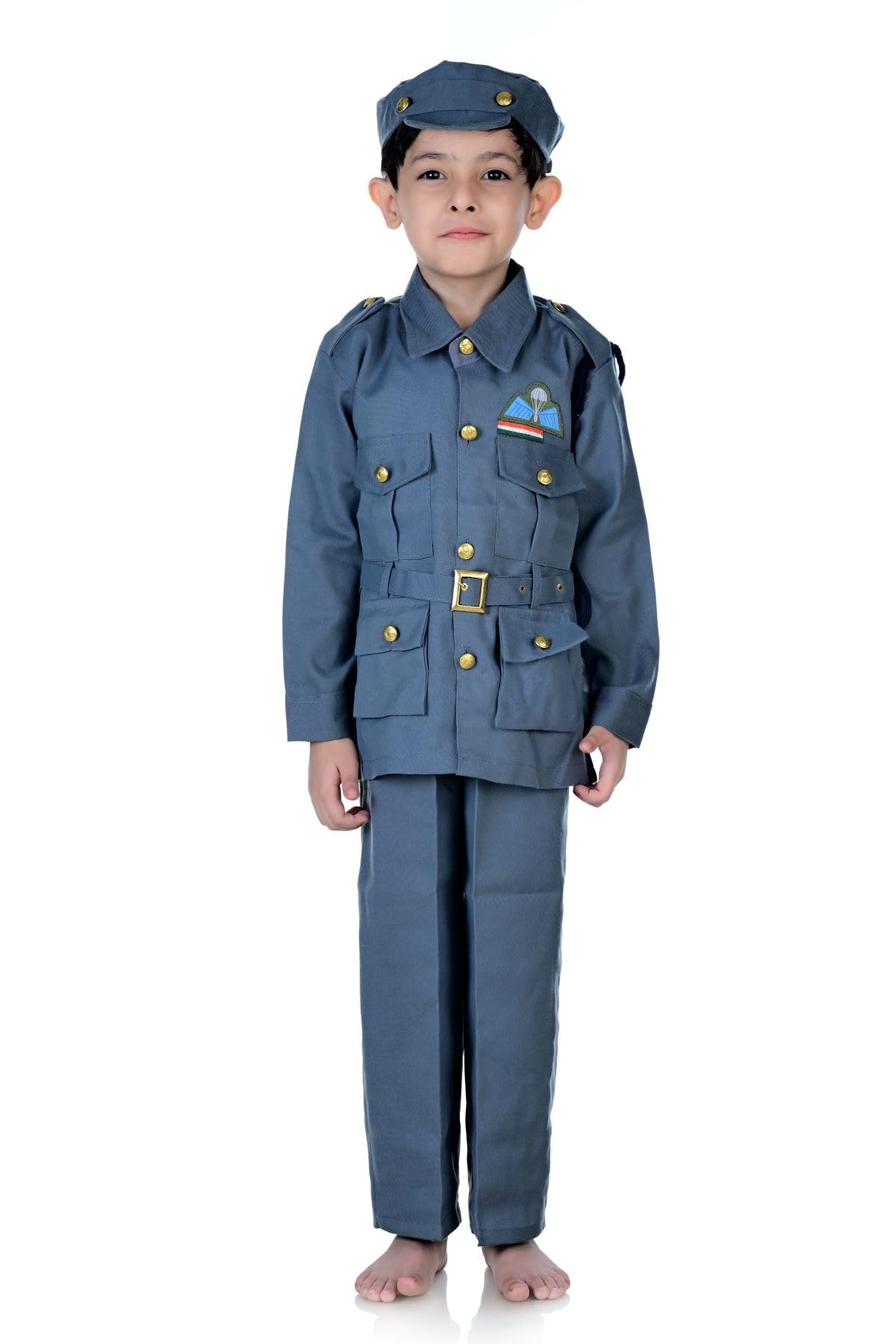 BookMyCostume Indian Air Force with Whistle Professional Community Helper Kids Fancy Dress Costume - Grey 8-9 years (B08KT8MX4K) Amazon Price History, Amazon Price Tracker