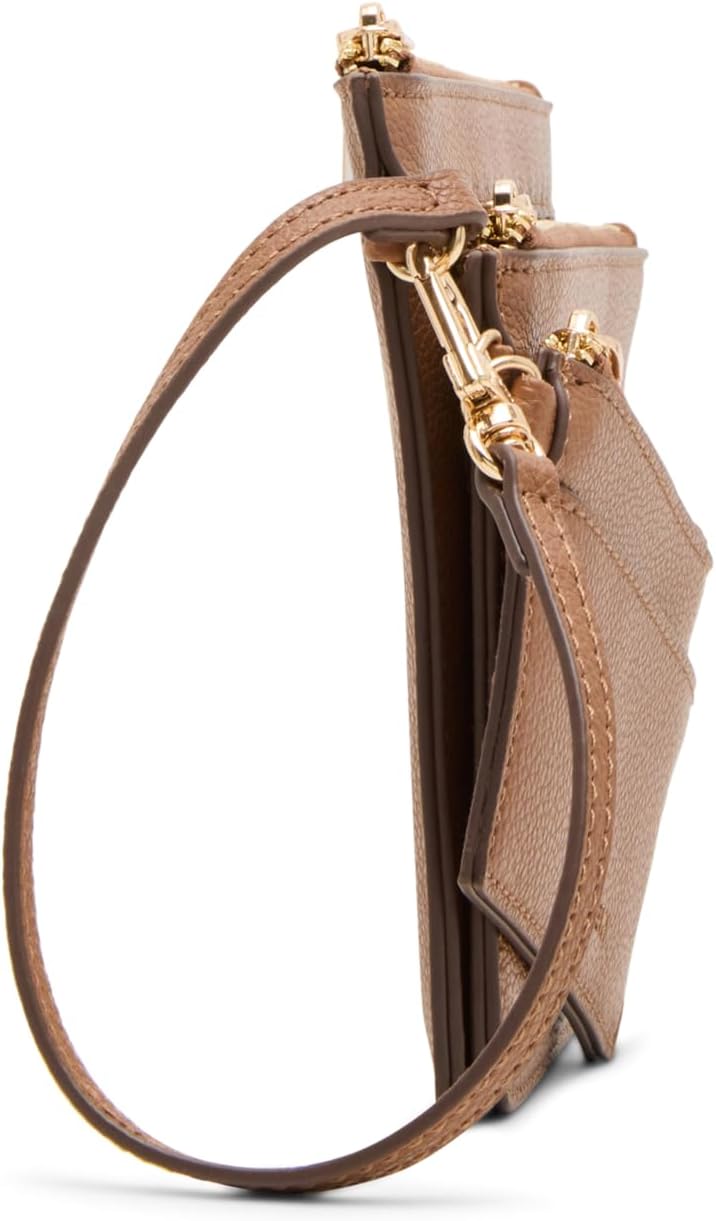 Anne Klein Womens Caning Trio Pouch Set, Natural/Chestnut - Image 2