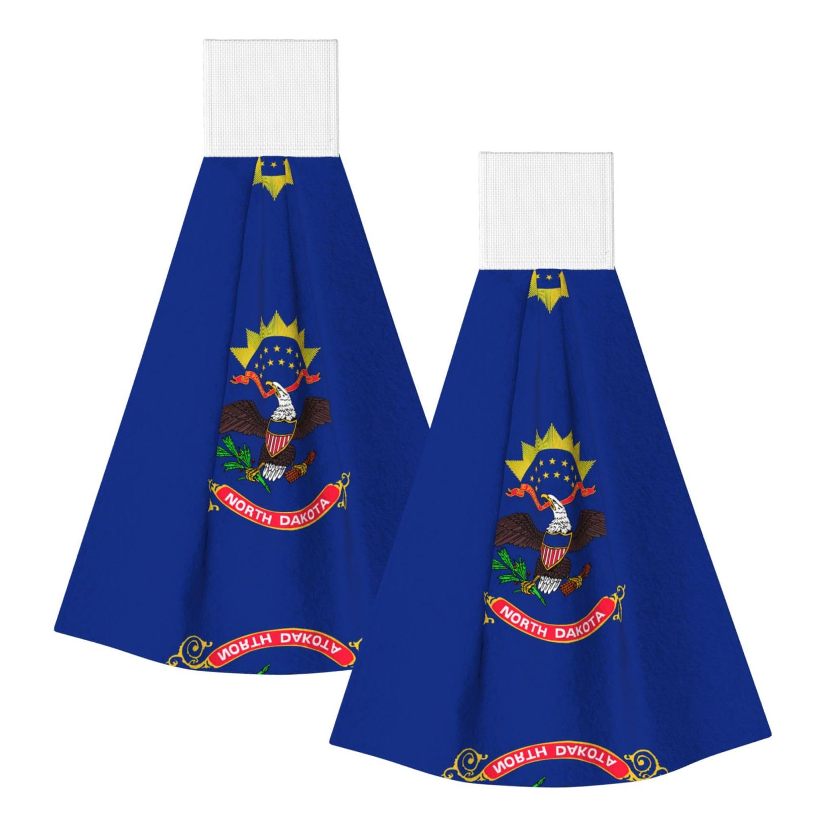 North Dakota State Flag Highly Absorbent Dish Towels Soft Coral Fleece Wipe