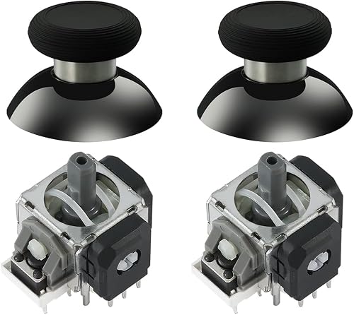GuliKit TMR Magnetic Joystick Replacement Kit for PS5 DualSense/DualSense Edge Controller,Anti-Drift Electromagnetic Stick Repair Module with Thumbstick Caps, Soldering Required