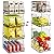 Jakyitvi 4 Pack XXL Stackable Wire Storage Basket, Extra Large Capacity Pantry Organizer and Storage, Muti-Purpose for Fruit Vegetable Basket & Toy Bin & Snack Organizer